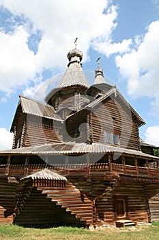 Old wooden church in Vitoslavlitsy