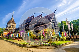 Old wooden church of Wat Lok Molee Chiangmai Thailand