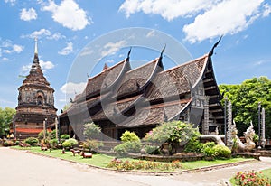 Old wooden church of Wat Lok Molee, Chiangmai, Thailand