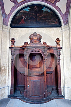 Old Wooden Confessional photo