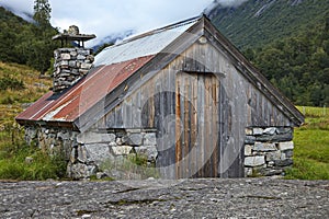 Old wooden cottage in Segestad