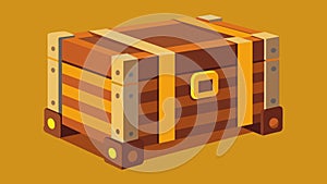 An old wooden crate repurposed as a unique and stylish luggage option.. Vector illustration.