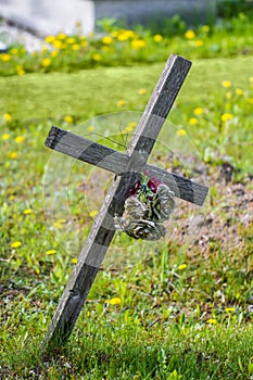 Old wooden cross