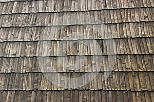 Old wooden damaged roof