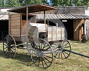Old wooden delivery wagon