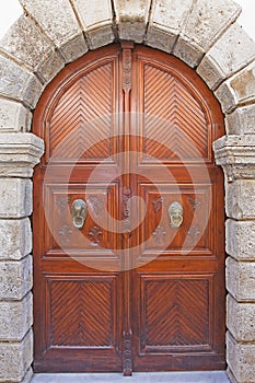 Old wooden door