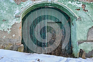 Old wooden door