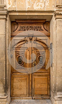 Old wooden door