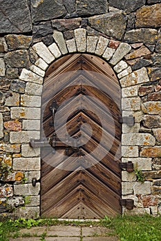 Old wooden door