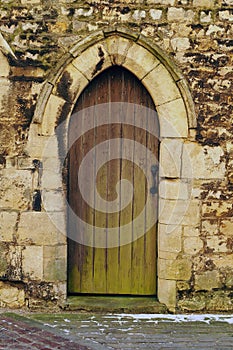 Old wooden door