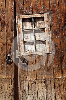 Old wooden door