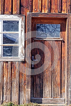 The old wooden door