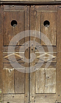 Old wooden door