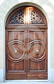 Old wooden door