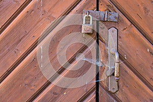 Old wooden door