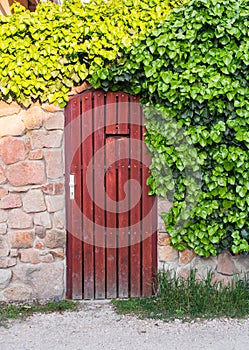 Old wooden door