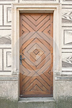 Old wooden door