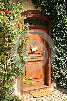 Old wooden door