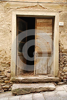 Old Wooden Door Ajar