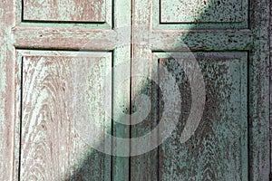 Old wooden door background texture.