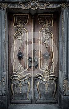 Old wooden door