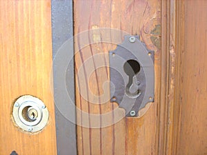 Door old wood madera cerradura photo