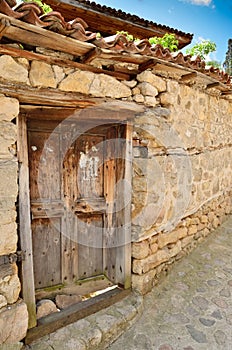 Old wooden door, Koprivshtitsa Bulgaria photo