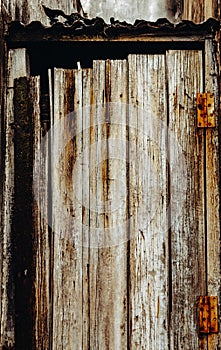 Old wooden door La Recoleta Cemetery