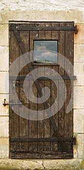 Vecchio di legno porta 
