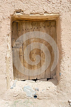 Old wooden door of an old berber house