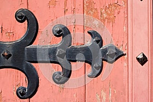 Old wooden door ornament