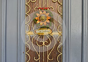 Old wooden door in Rethymnon.