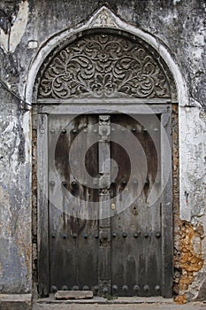 Old wooden door at Stone Town