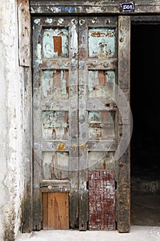 Old wooden door at Stone Town