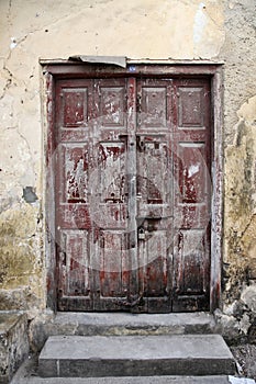 Old wooden door at Stone Town