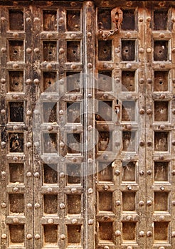 Old wooden door at Stone Town