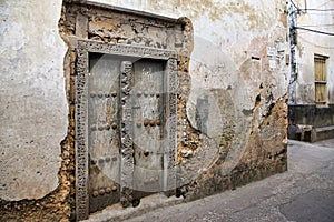 Old wooden door at Stone Town