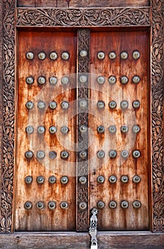 Old wooden door at Stone Town