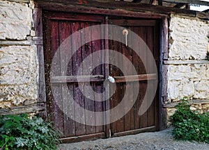 An old wooden door photo