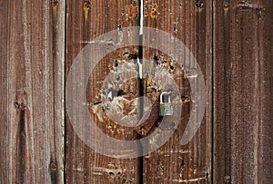 Old wooden door, texture, plank, background
