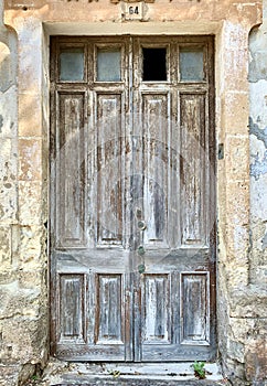 Old wooden door way