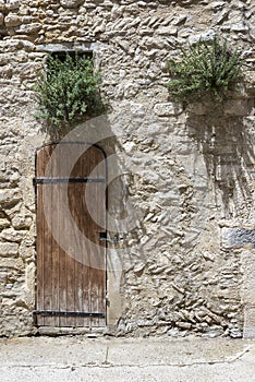 Old wooden doors in Saint-Saturnin-les-Apt