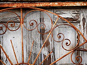 Old wooden doors, structure and details