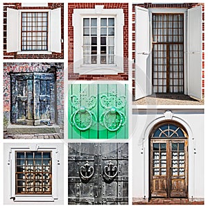 Old wooden doors and windows