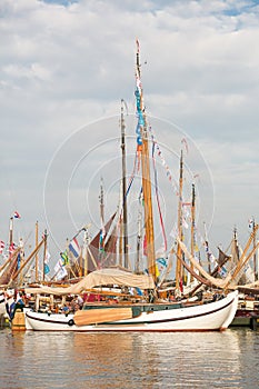 Old wooden dutch ships
