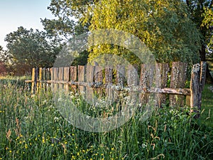 An old wooden fence