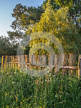 An old wooden fence