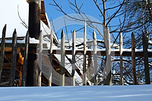 Starý drevený plot Vlkolínec