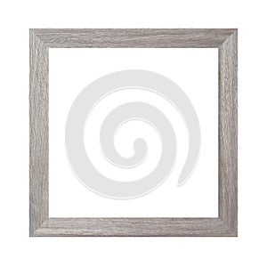 Old wooden frame picture isolated on white background