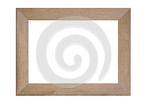 Old wooden frame picture isolated on white background